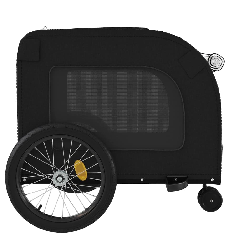 Rimorchio da Bici per Animali Nero Oxford e Ferro — miniatura 6 di 12