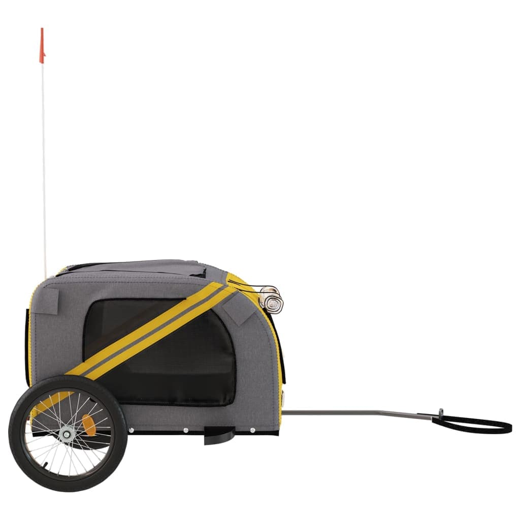 Rimorchio da Bici per Animali Giallo e Grigio Oxford e Ferro — miniatura 5 di 12