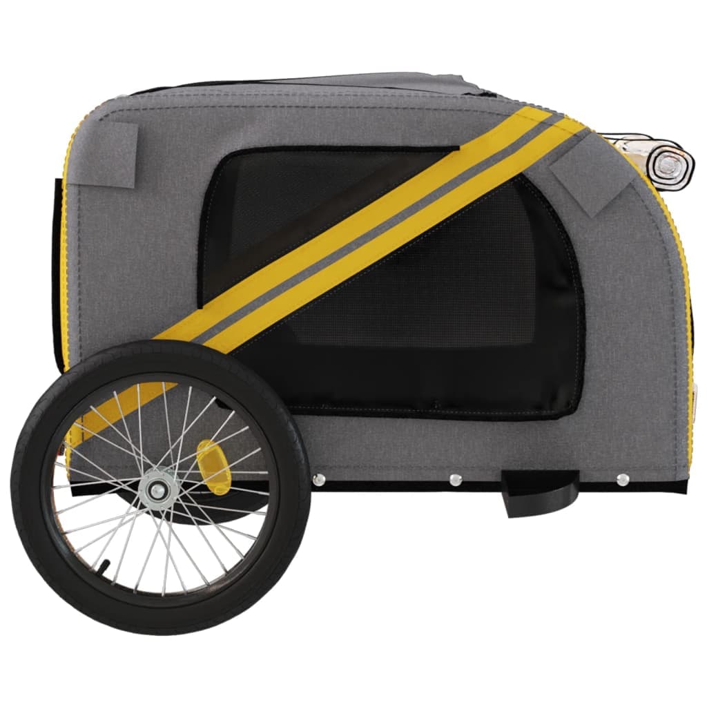 Rimorchio da Bici per Animali Giallo e Grigio Oxford e Ferro — miniatura 6 di 12