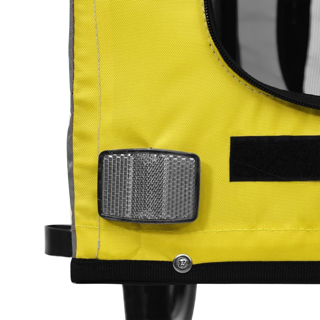 Rimorchio da Bici per Animali Giallo e Grigio Oxford e Ferro — miniatura 10 di 12