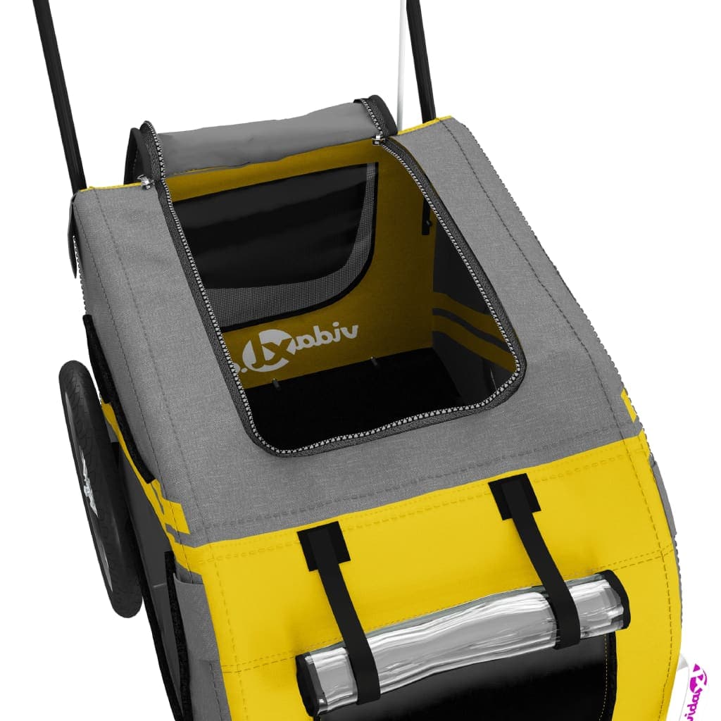 Rimorchio da Bici per Animali Giallo e Grigio Oxford e Ferro — miniatura 9 di 12