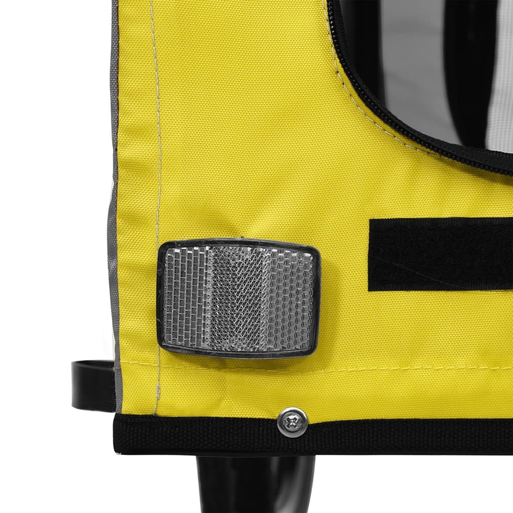 Rimorchio da Bici per Animali Giallo e Grigio Oxford e Ferro — miniatura 10 di 12