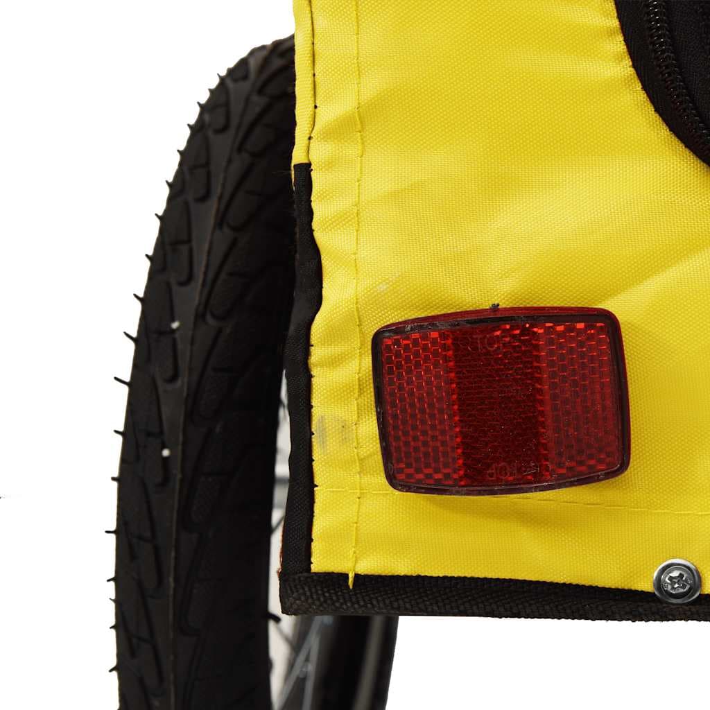 Rimorchio da Bici per Animali Giallo e Nero Oxford e Ferro — foto 10 di 12