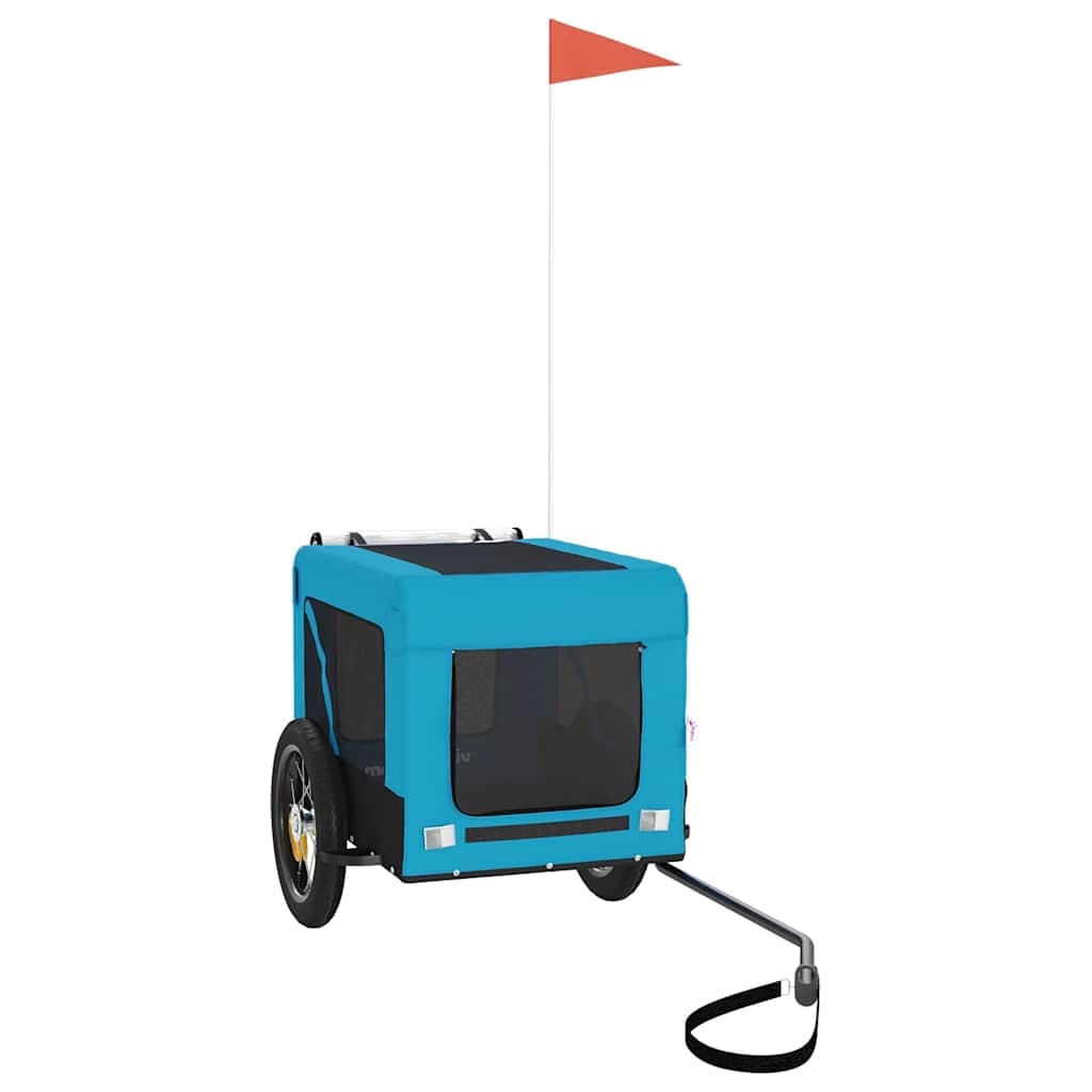 Rimorchio da Bici per Animali Blu e Nero Oxford e Ferro — miniatura 2 di 12
