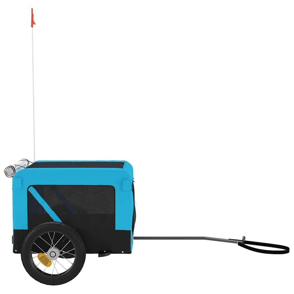Rimorchio da Bici per Animali Blu e Nero Oxford e Ferro — miniatura 6 di 12