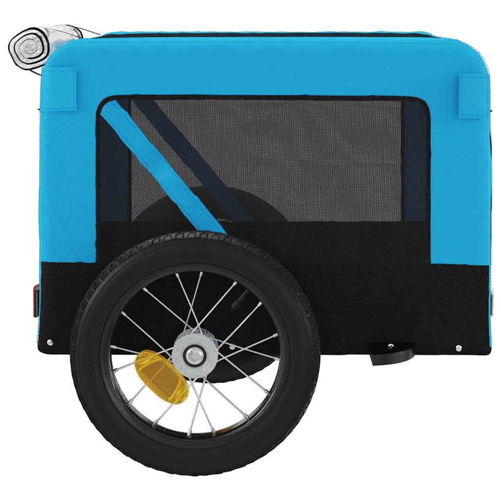 Rimorchio da Bici per Animali Blu e Nero Oxford e Ferro — miniatura 7 di 12