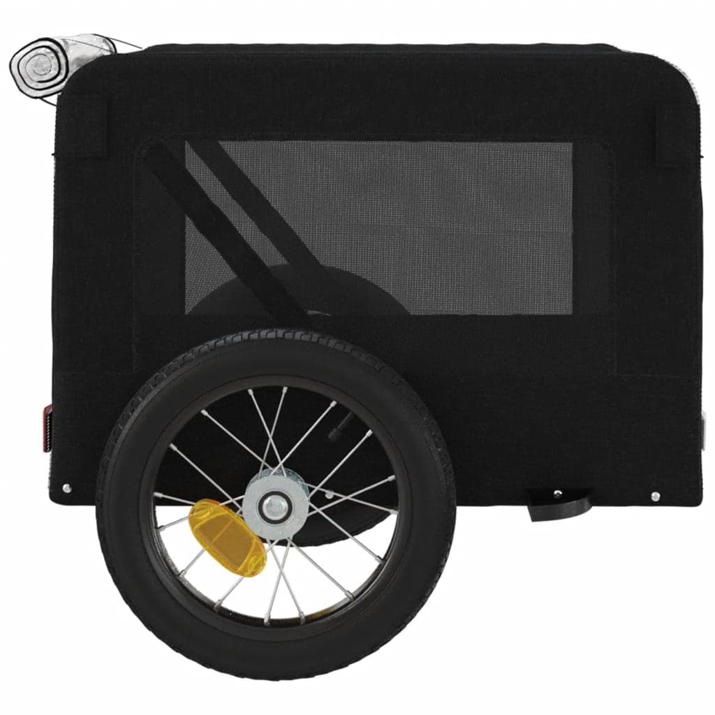 Rimorchio da Bici per Animali Nero Oxford e Ferro — miniatura 7 di 12