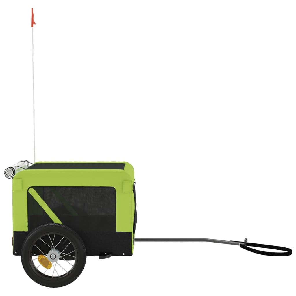 Rimorchio da Bici per Animali Verde e Nero Oxford e Ferro — miniatura 6 di 12