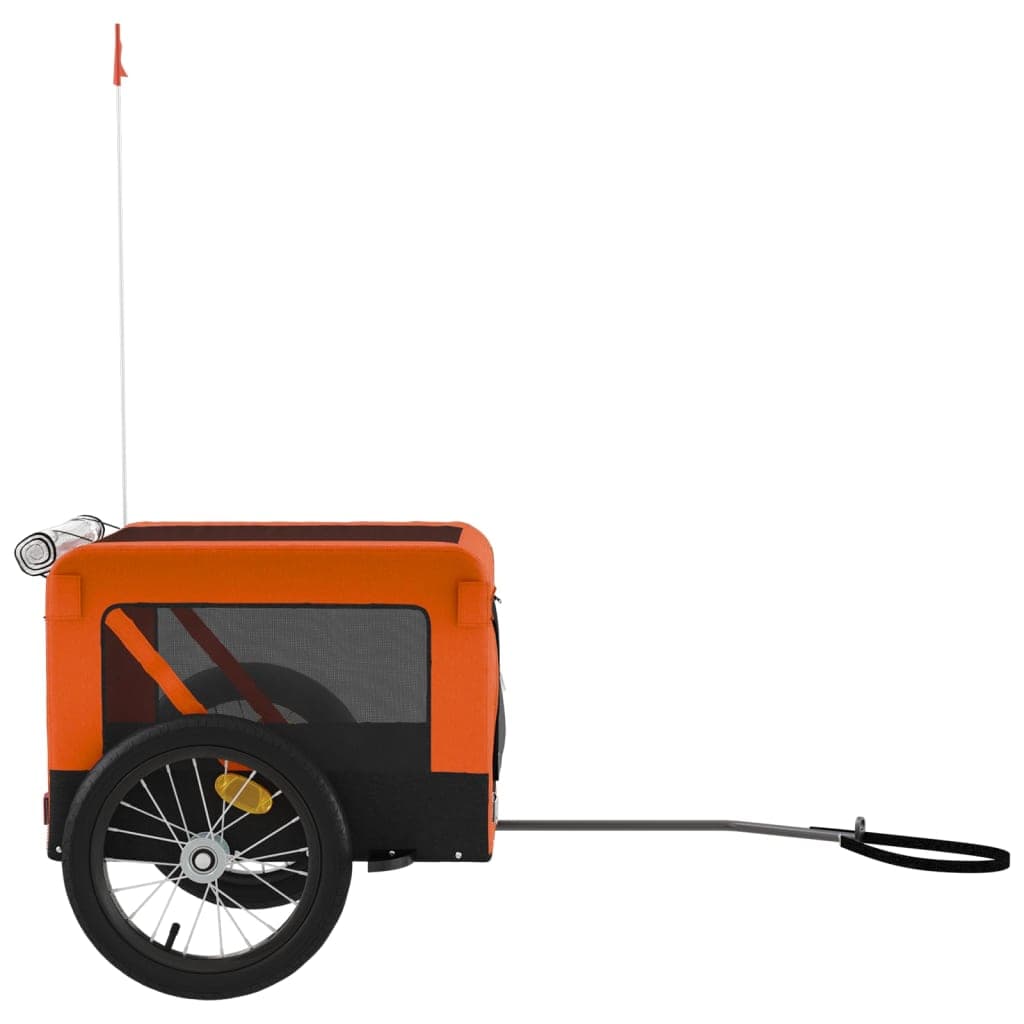 Rimorchio da Bici per Animali Arancione e Nero Oxford e Ferro — miniatura 6 di 12