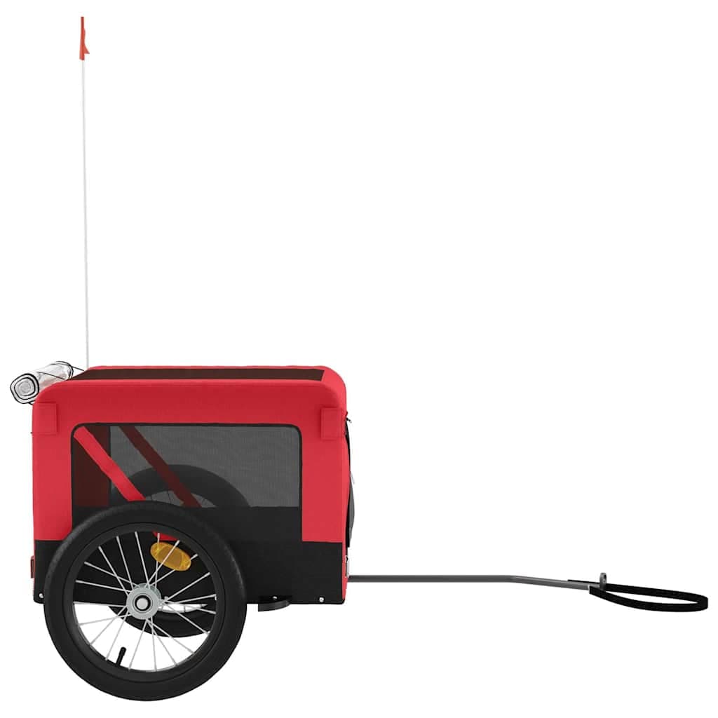 Rimorchio da Bici per Animali Rosso e Nero Oxford e Ferro — miniatura 6 di 12