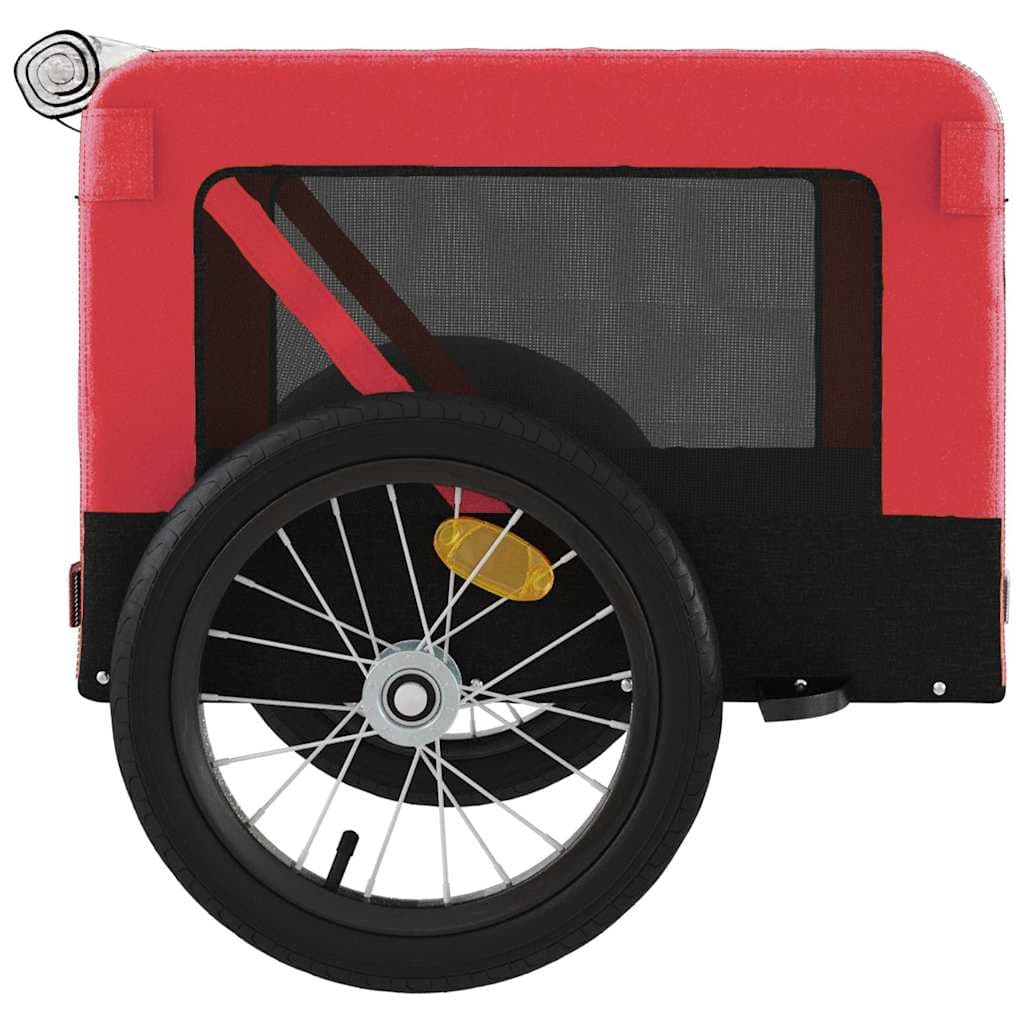 Rimorchio da Bici per Animali Rosso e Nero Oxford e Ferro — miniatura 7 di 12