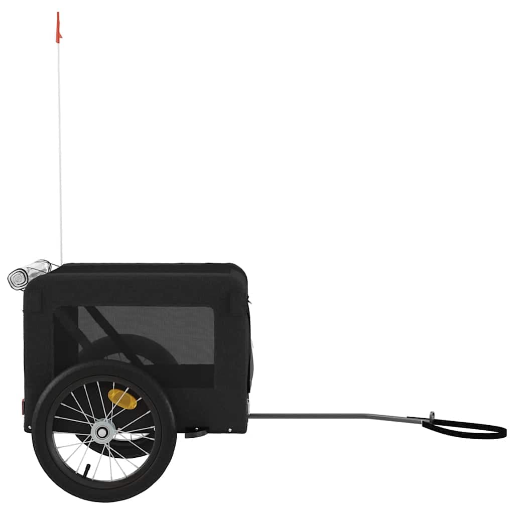 Rimorchio da Bici per Animali Nero Oxford e Ferro — miniatura 6 di 12
