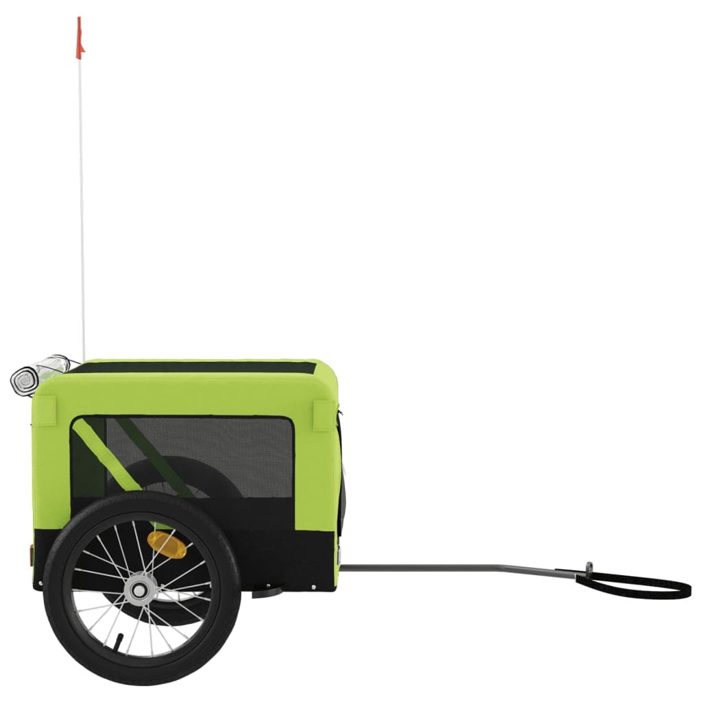 Rimorchio da Bici per Animali Verde e Nero Oxford e Ferro — miniatura 6 di 12