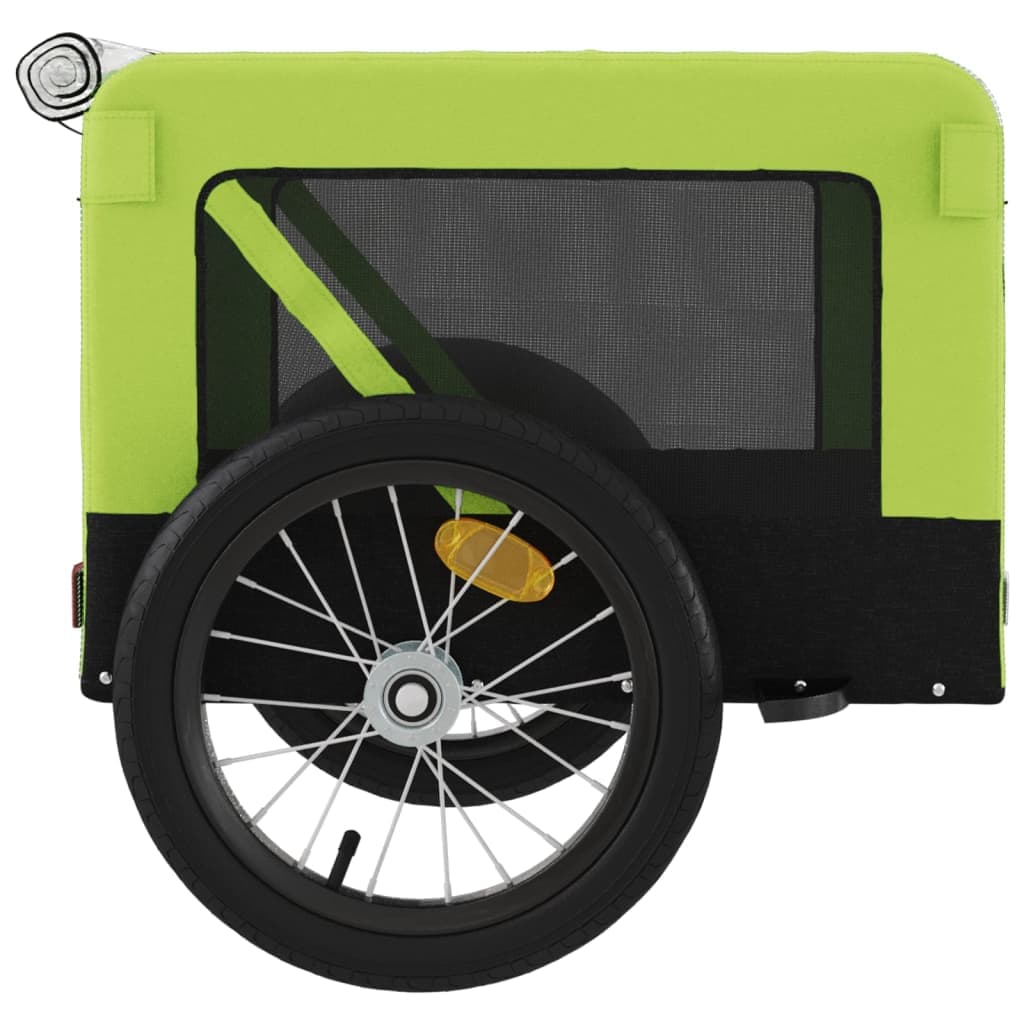 Rimorchio da Bici per Animali Verde e Nero Oxford e Ferro — miniatura 7 di 12