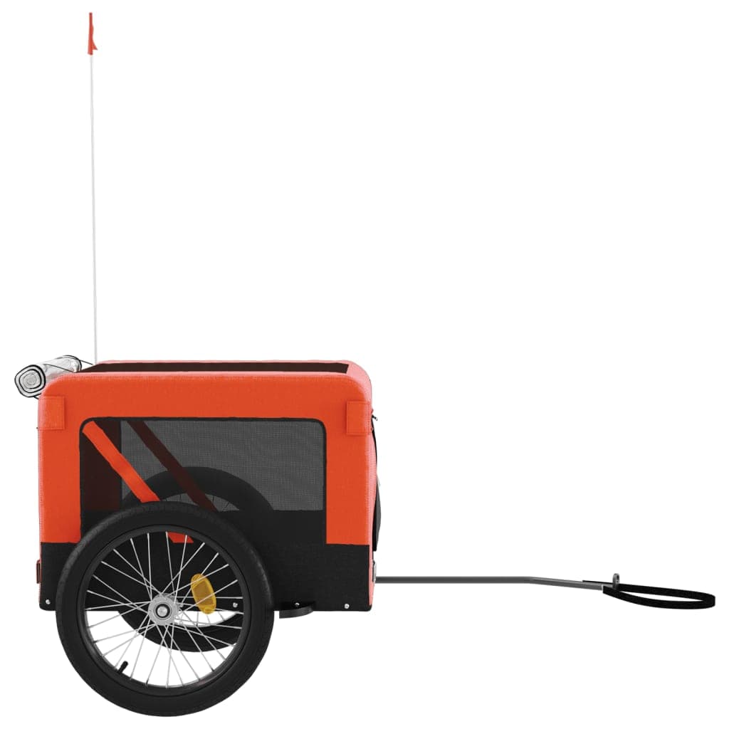 Rimorchio da Bici per Animali Arancione e Nero Oxford e Ferro — miniatura 6 di 12
