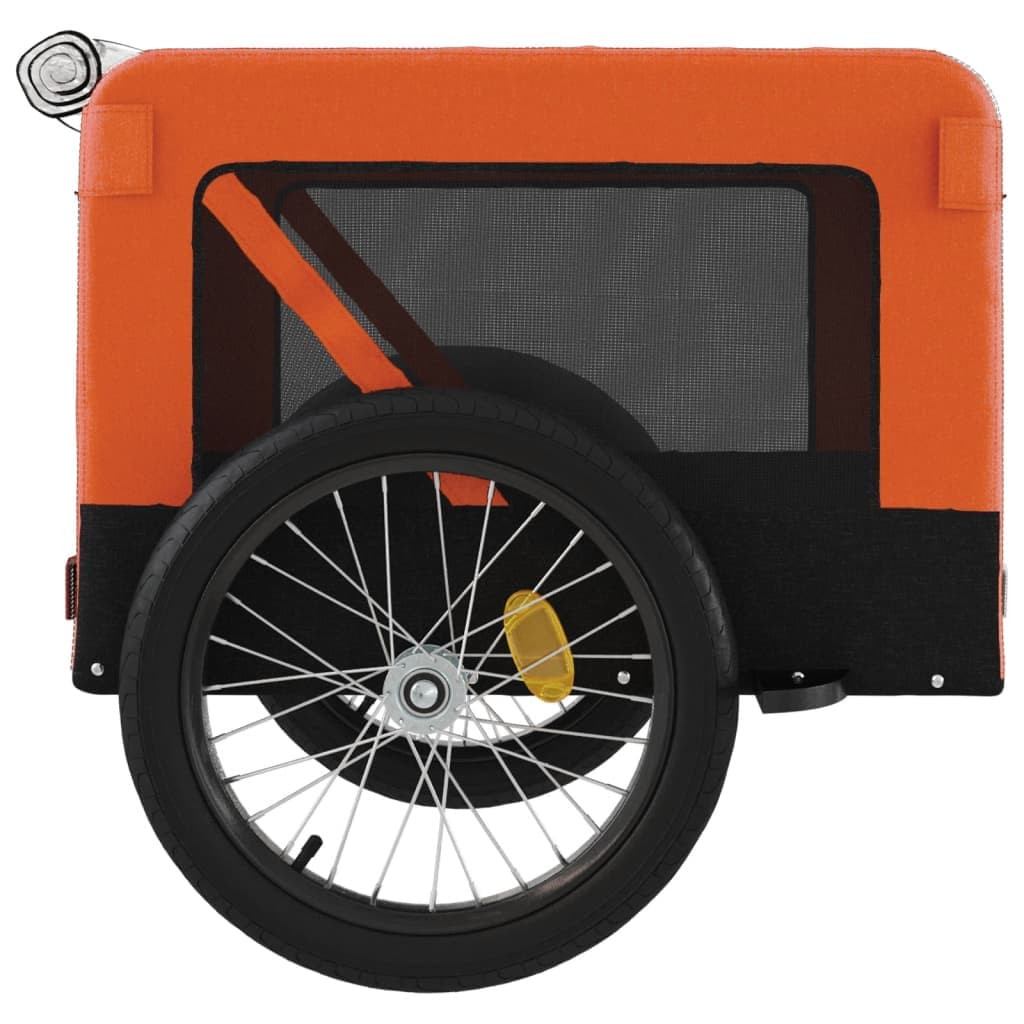 Rimorchio da Bici per Animali Arancione e Nero Oxford e Ferro — miniatura 7 di 12