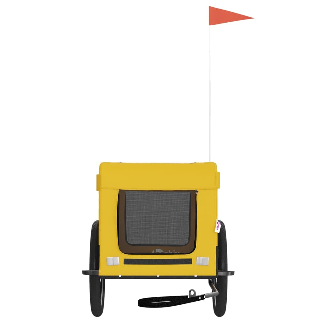 Rimorchio da Bici per Animali Giallo e Nero Oxford e Ferro — miniatura 4 di 12