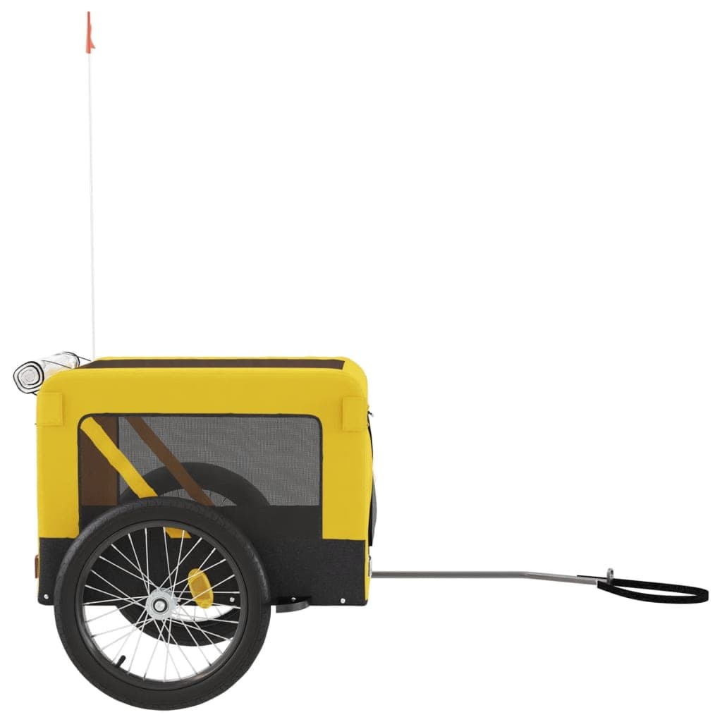 Rimorchio da Bici per Animali Giallo e Nero Oxford e Ferro — miniatura 6 di 12