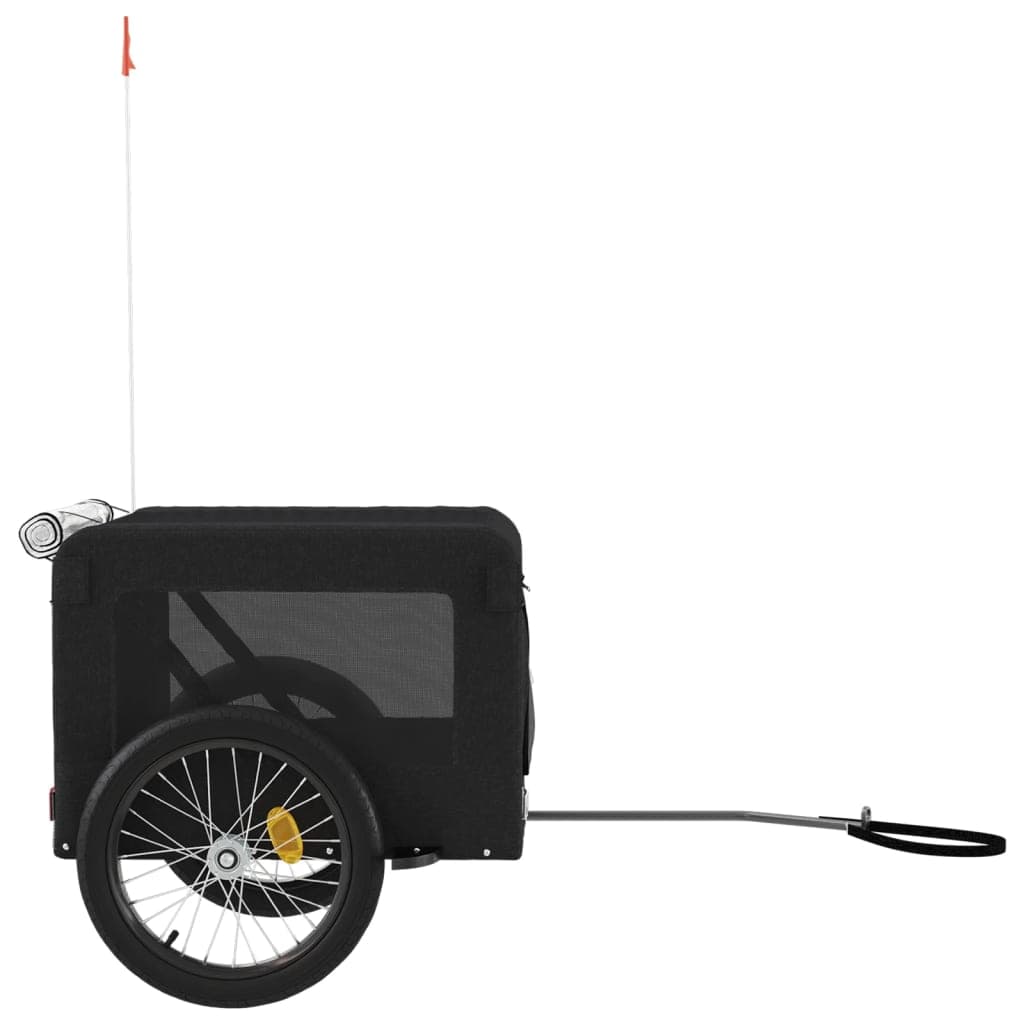 Rimorchio da Bici per Animali Nero Oxford e Ferro — miniatura 6 di 12
