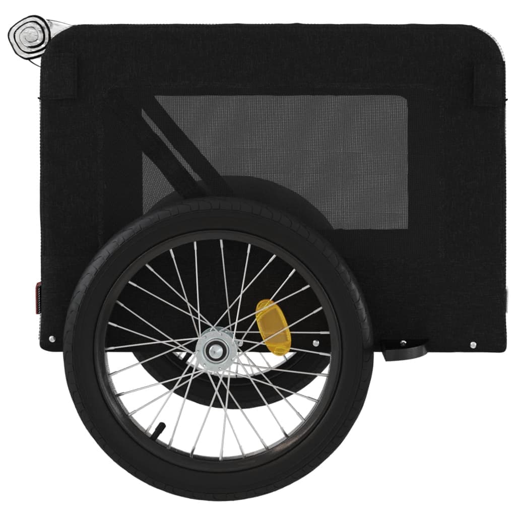 Rimorchio da Bici per Animali Nero Oxford e Ferro — miniatura 7 di 12