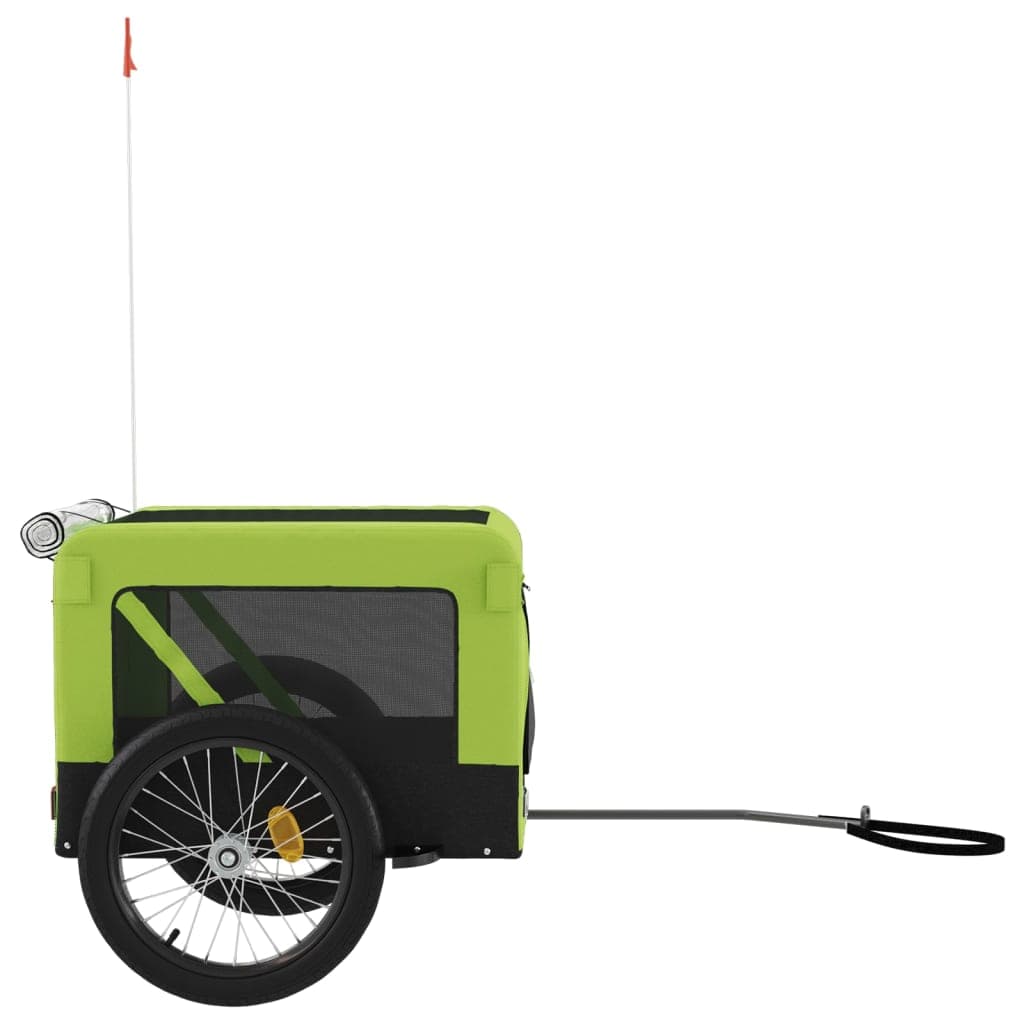 Rimorchio da Bici per Animali Verde e Nero Oxford e Ferro — miniatura 6 di 12