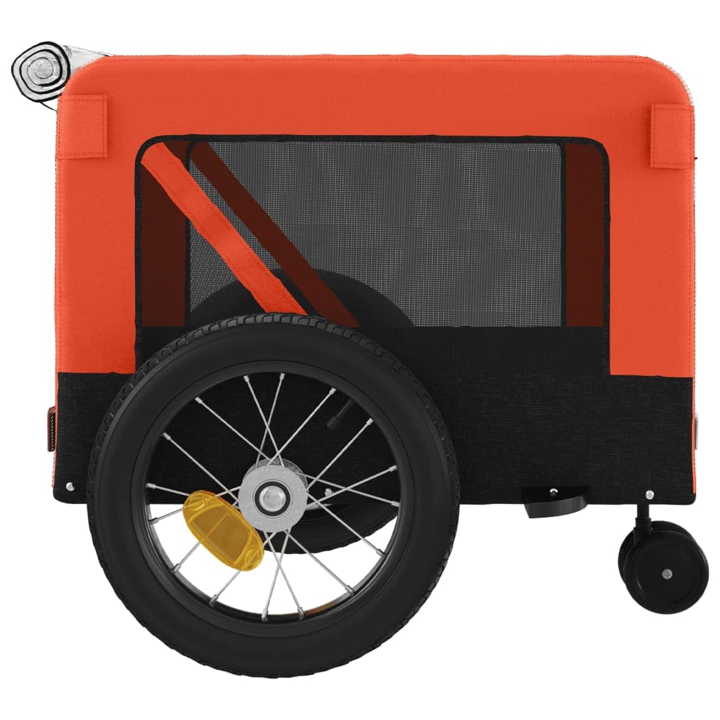 Rimorchio da Bici per Animali Arancione e Nero Oxford e Ferro — miniatura 7 di 12