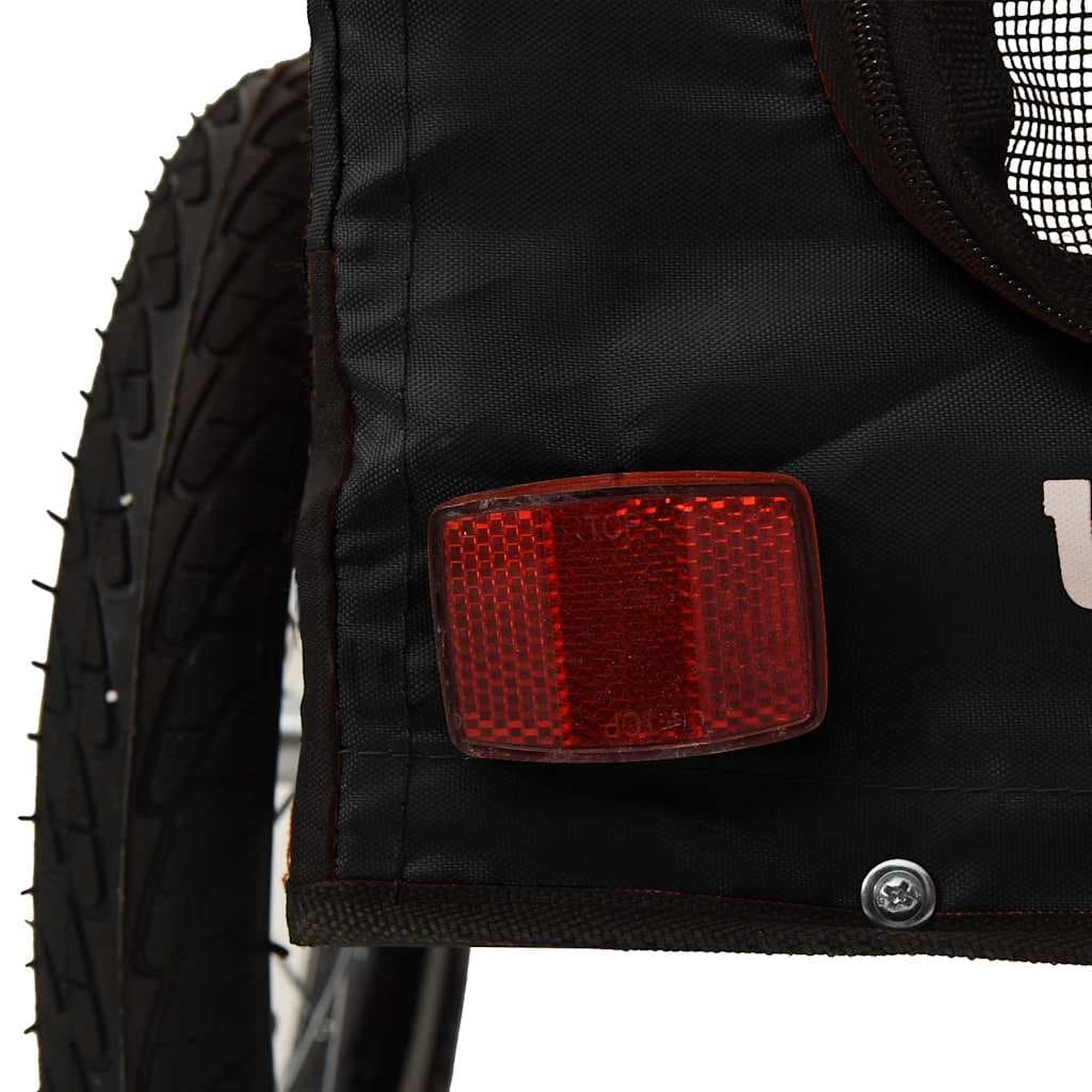 Rimorchio da Bici per Animali Nero Oxford e Ferro — miniatura 10 di 12