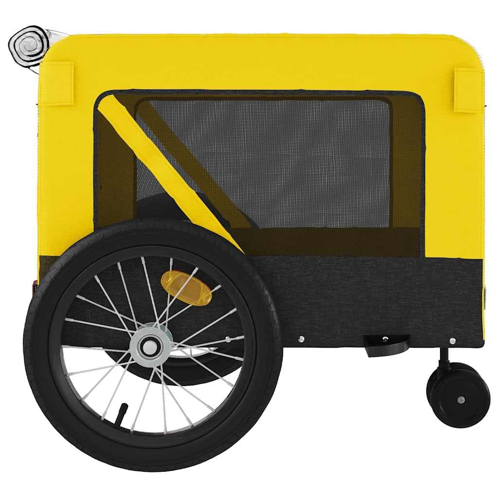 Rimorchio da Bici per Animali Giallo e Nero Oxford e Ferro — miniatura 7 di 12