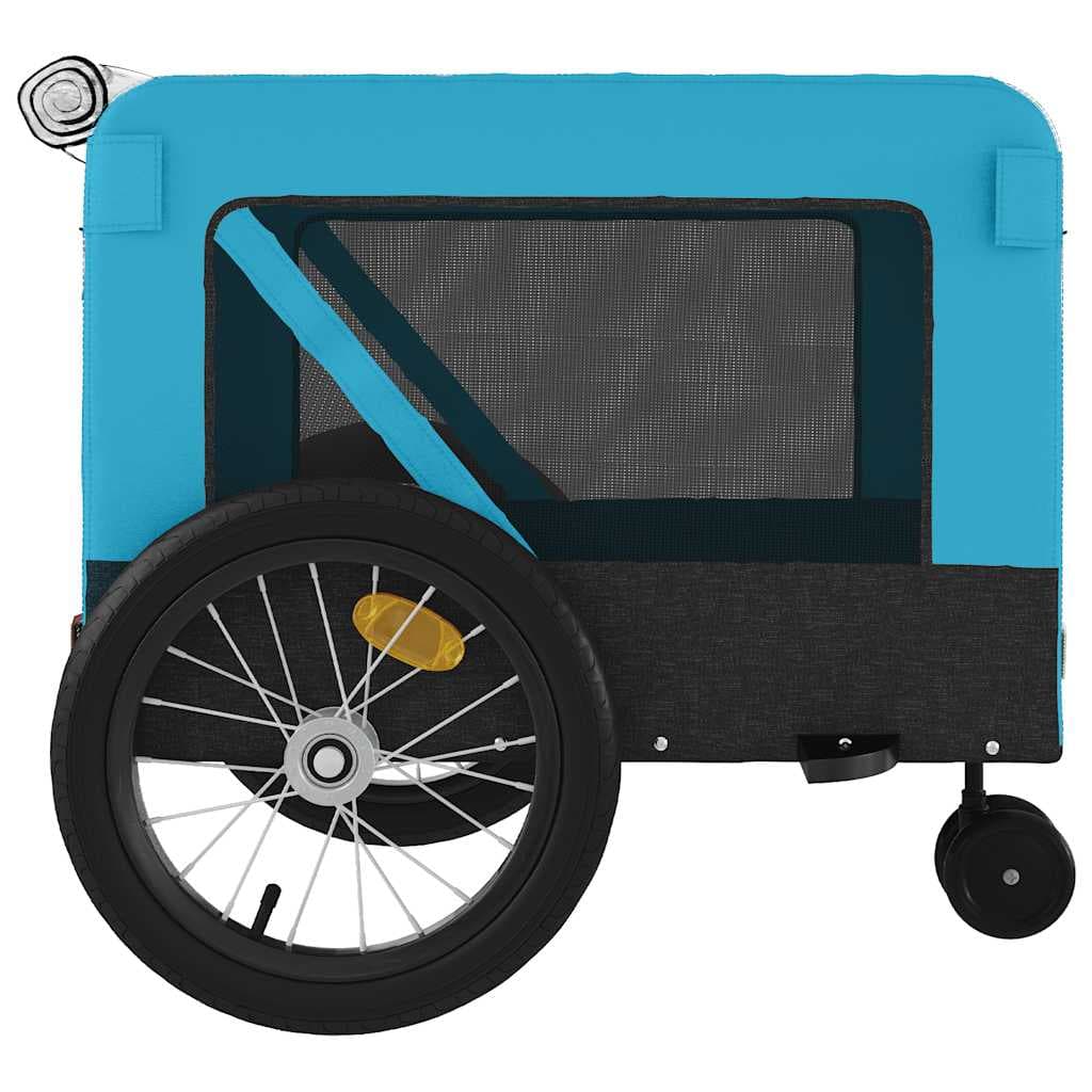 Rimorchio da Bici per Animali Blu e Nero Oxford e Ferro — miniatura 7 di 12