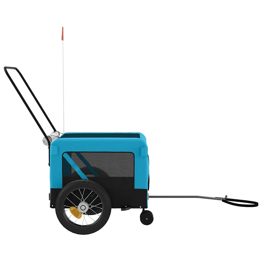 Rimorchio da Bici per Animali Blu e Nero Oxford e Ferro — miniatura 6 di 12
