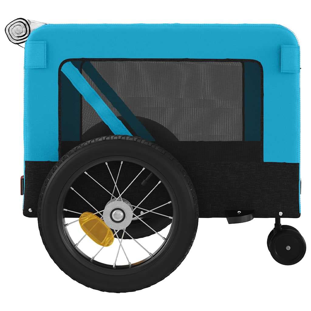 Rimorchio da Bici per Animali Blu e Nero Oxford e Ferro — miniatura 7 di 12