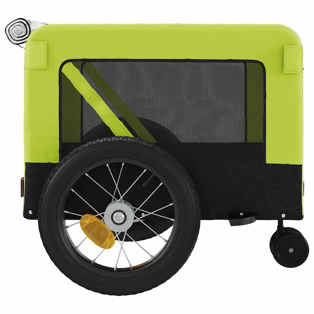 Rimorchio da Bici per Animali Verde e Nero Oxford e Ferro — miniatura 7 di 12