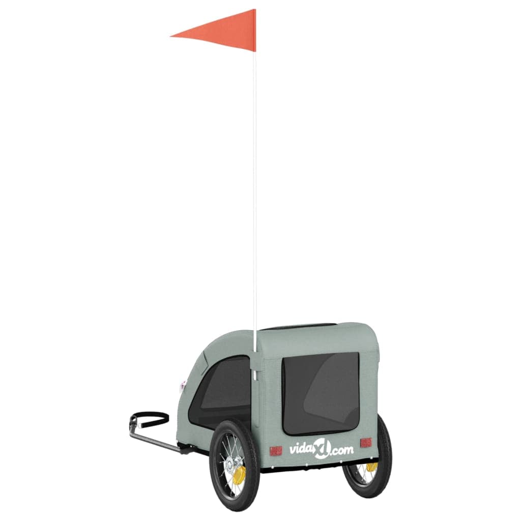 Rimorchio da Bici per Animali Grigio Oxford e Ferro — miniatura 7 di 12