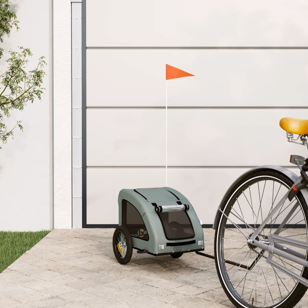 Rimorchio da Bici per Animali Grigio Oxford e Ferro — miniatura 1 di 12