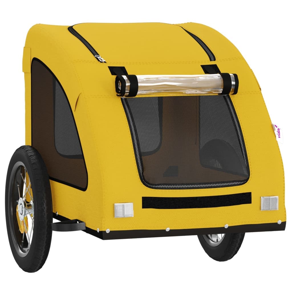 Rimorchio da Bici per Animali Giallo Oxford e Ferro — miniatura 4 di 12