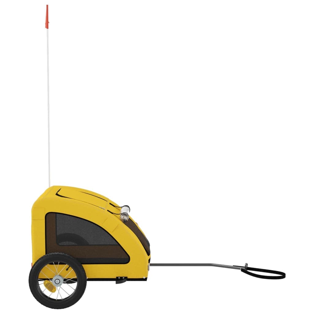 Rimorchio da Bici per Animali Giallo Oxford e Ferro — miniatura 5 di 12