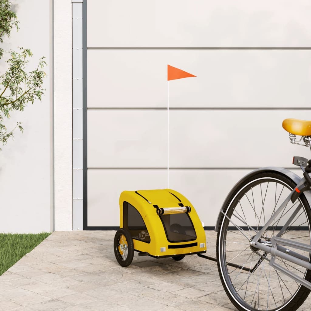 Rimorchio da Bici per Animali Giallo Oxford e Ferro — miniatura 1 di 12