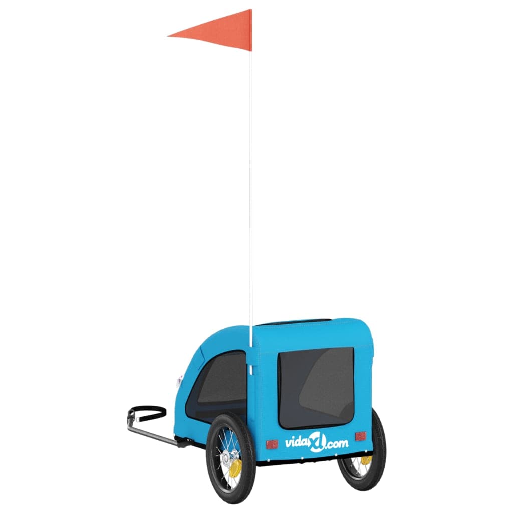 Rimorchio da Bici per Animali Blu Oxford e Ferro — miniatura 7 di 12