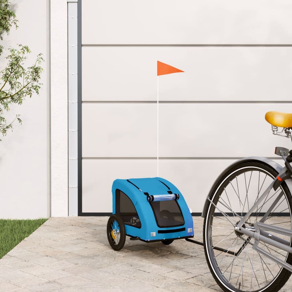 Rimorchio da Bici per Animali Blu Oxford e Ferro — miniatura 1 di 12