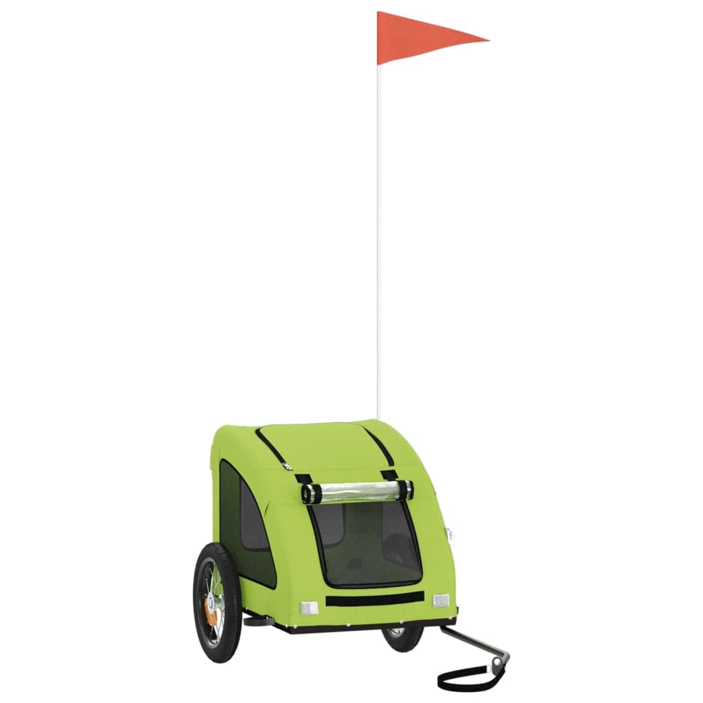 Rimorchio da Bici per Animali Verde Oxford e Ferro — miniatura 2 di 12