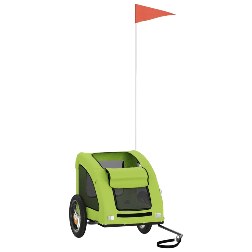 Rimorchio da Bici per Animali Verde Oxford e Ferro — miniatura 3 di 12