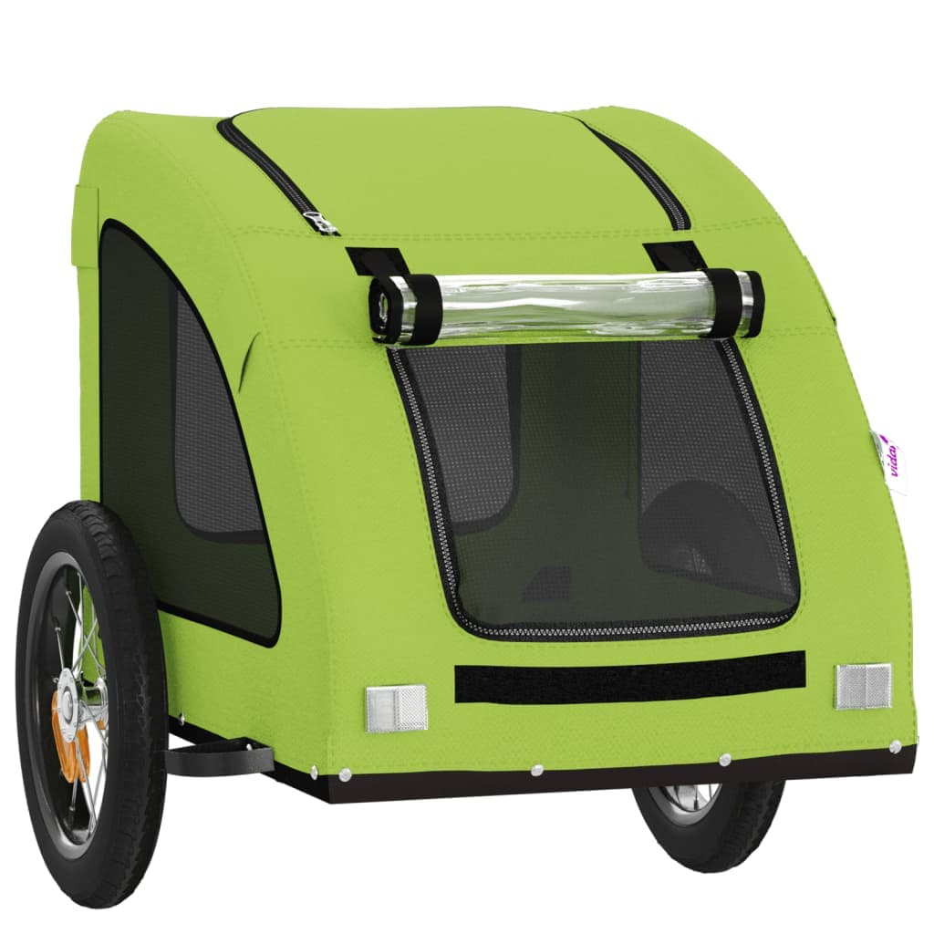 Rimorchio da Bici per Animali Verde Oxford e Ferro — miniatura 4 di 12