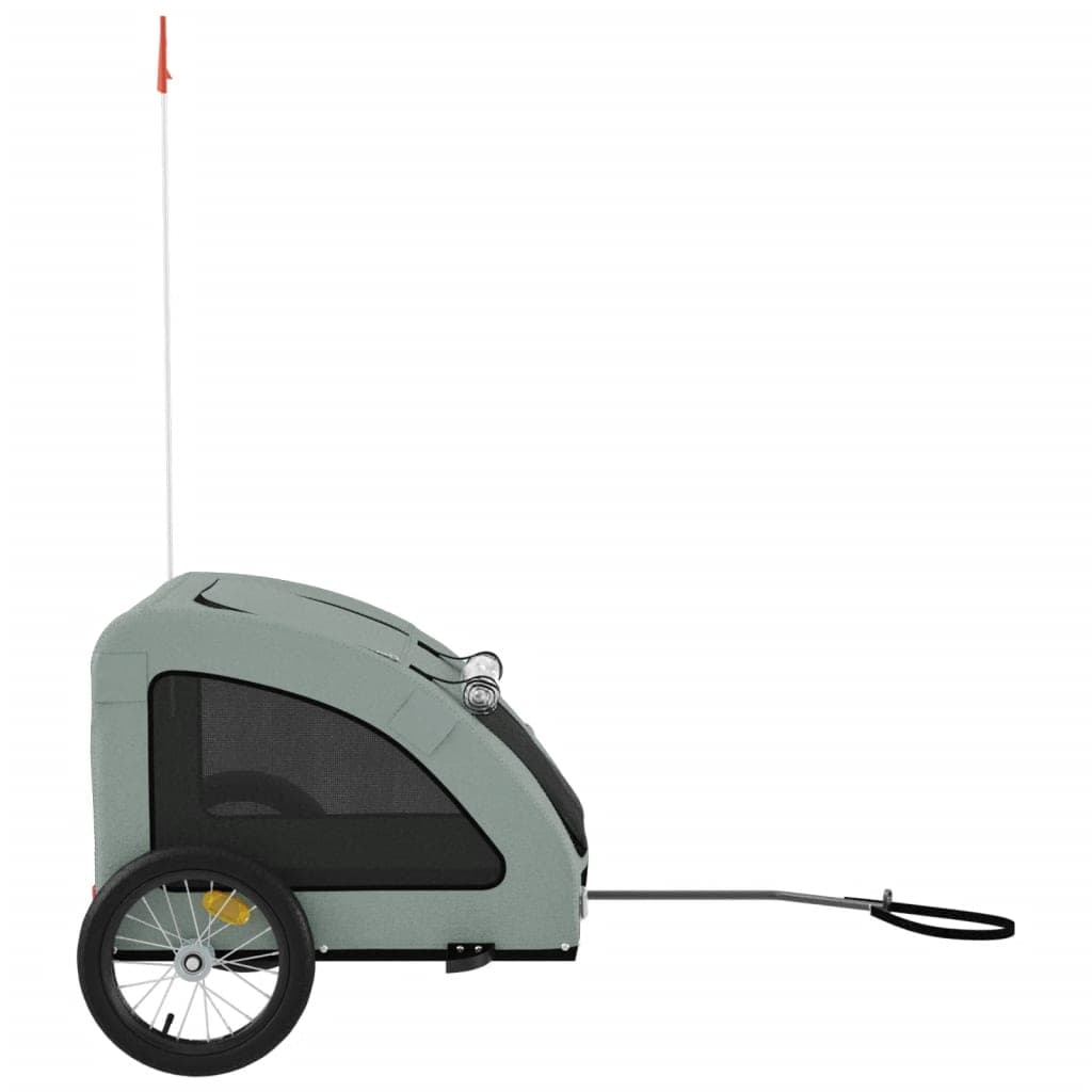Rimorchio da Bici per Animali Grigio Oxford e Ferro — miniatura 5 di 12