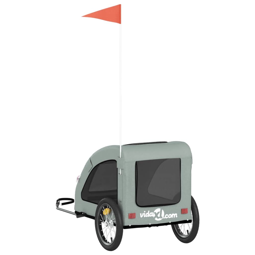 Rimorchio da Bici per Animali Grigio Oxford e Ferro — miniatura 7 di 12