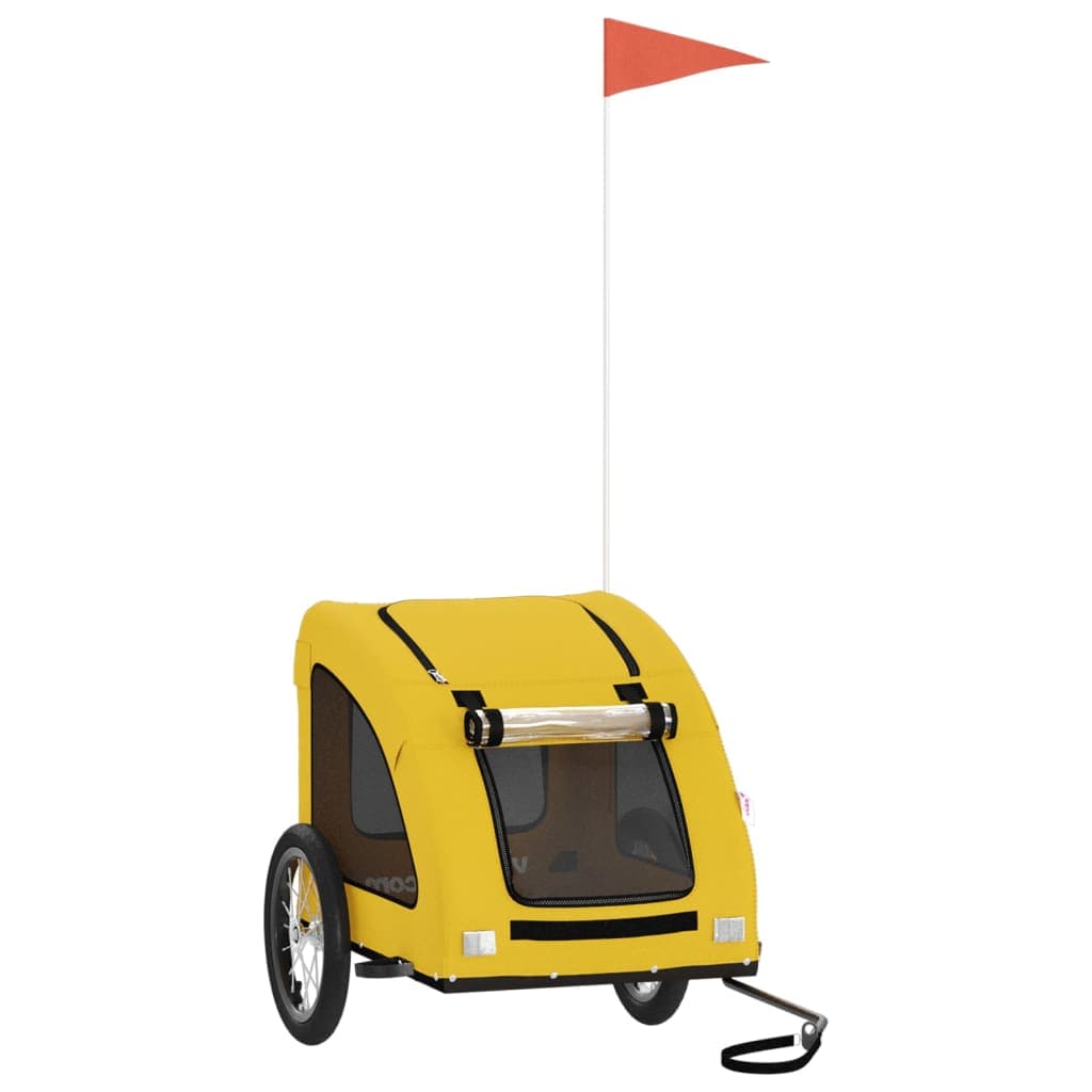 Rimorchio da Bici per Animali Giallo Oxford e Ferro — miniatura 2 di 12