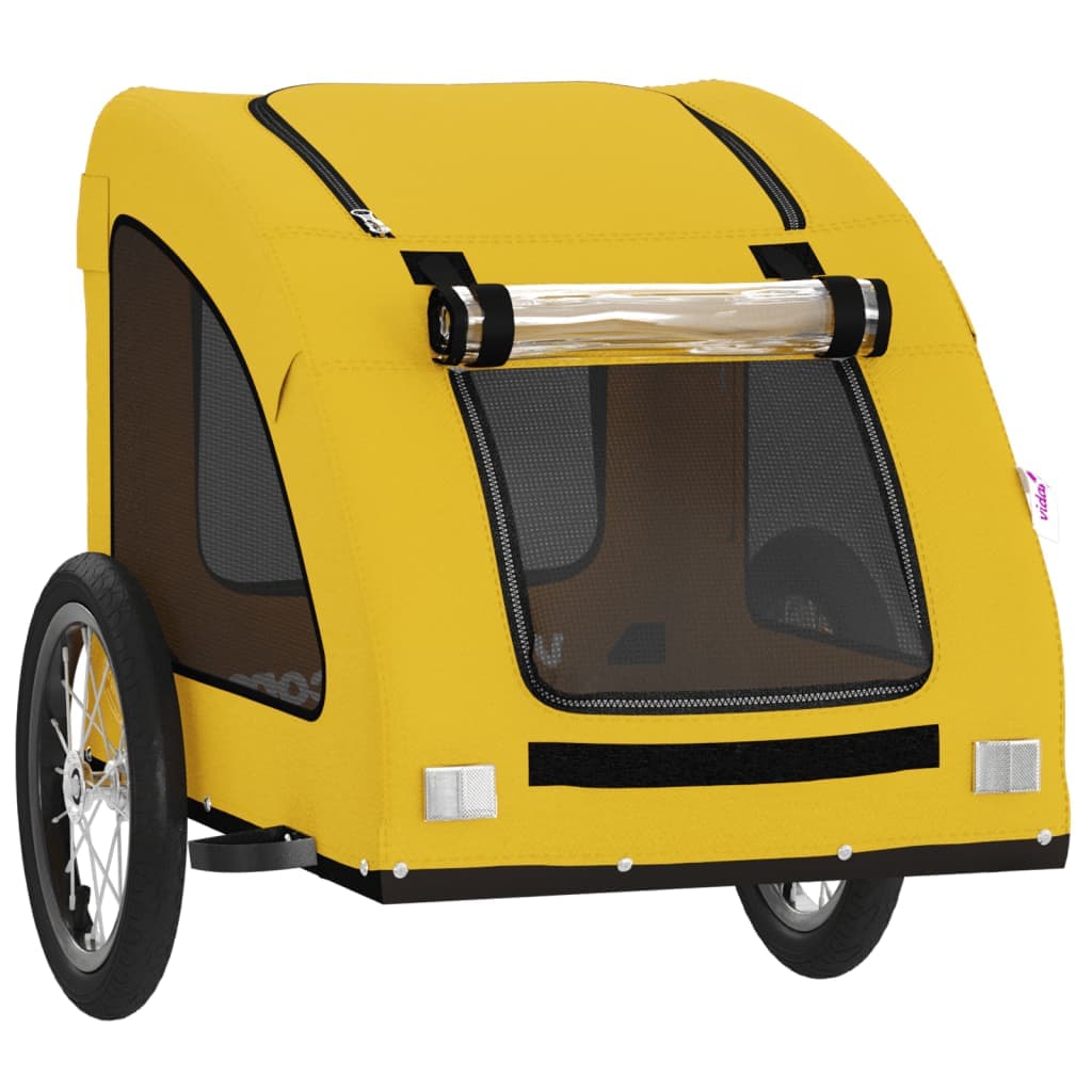 Rimorchio da Bici per Animali Giallo Oxford e Ferro — miniatura 4 di 12