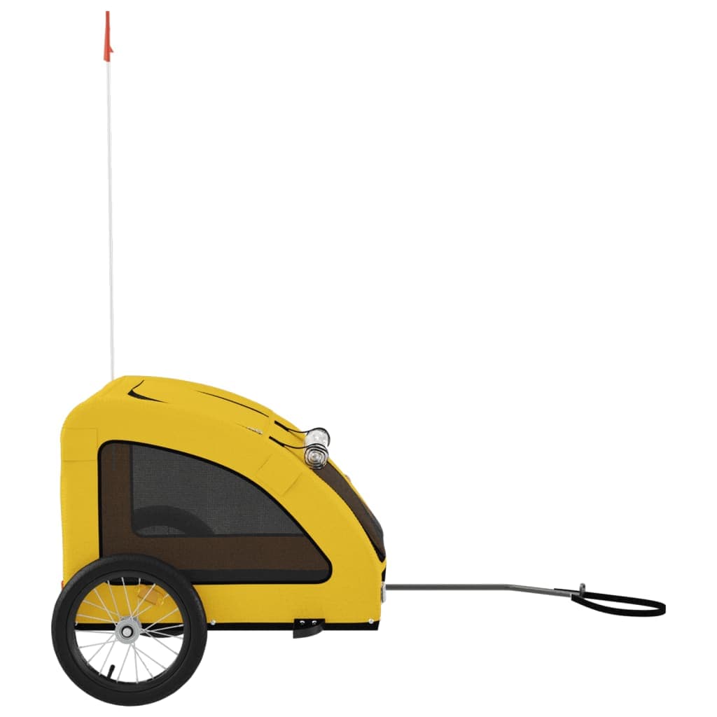 Rimorchio da Bici per Animali Giallo Oxford e Ferro — miniatura 5 di 12