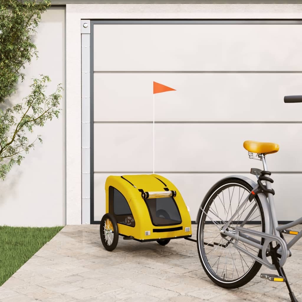 Rimorchio da Bici per Animali Giallo Oxford e Ferro — miniatura 1 di 12