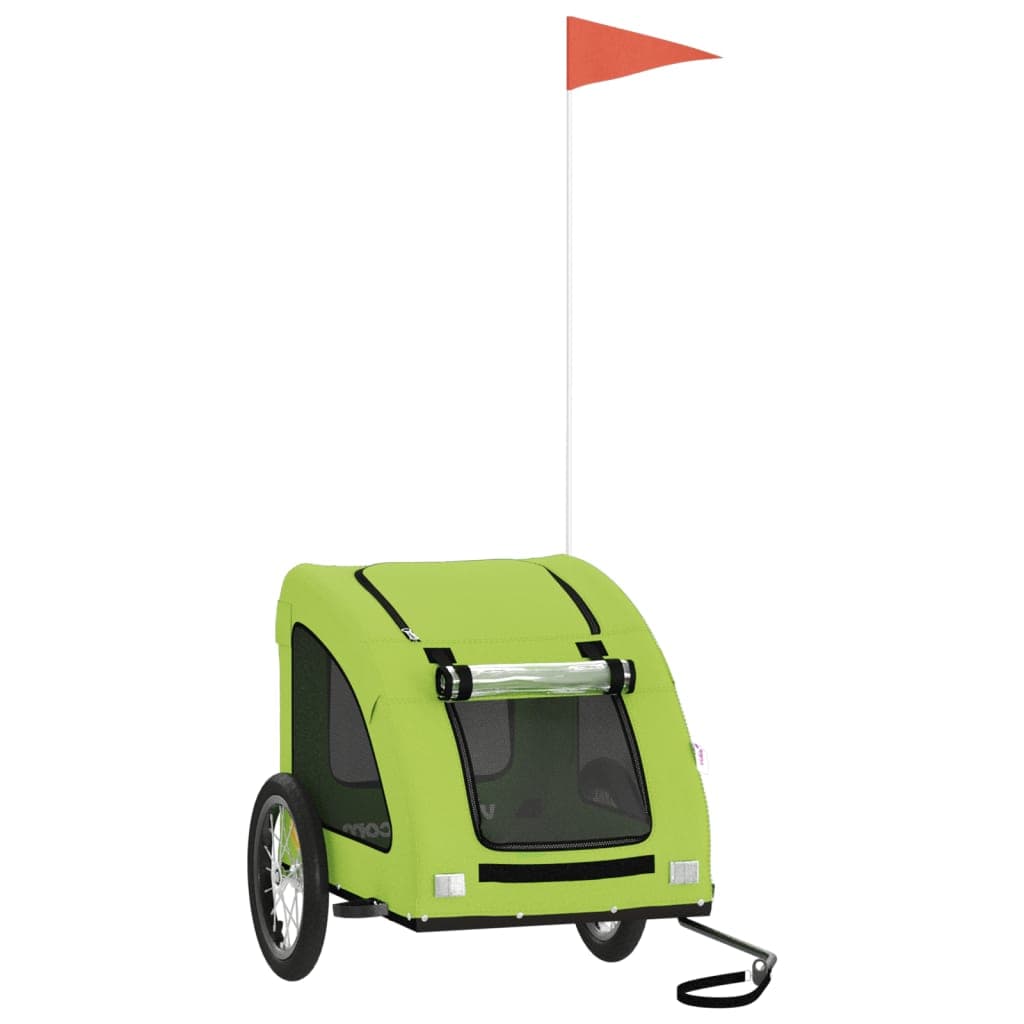 Rimorchio da Bici per Animali Verde Oxford e Ferro — miniatura 2 di 12