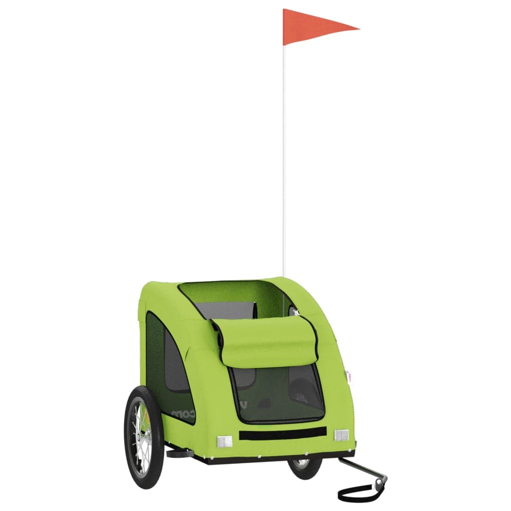 Rimorchio da Bici per Animali Verde Oxford e Ferro — miniatura 3 di 12